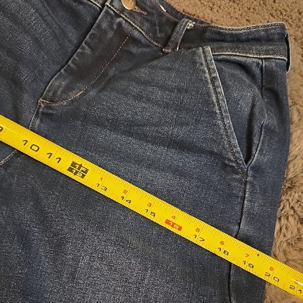 Evereve Dark Blue Flare Jeans - Picture 11 of 12